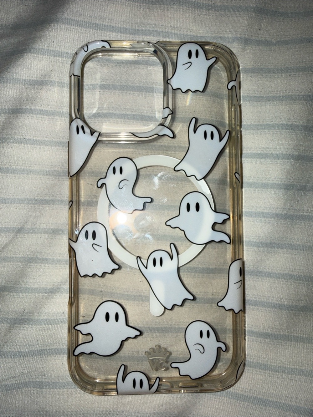 Velvet Caviar Clear Ghost MagSafe Phone Case - White Ghosts